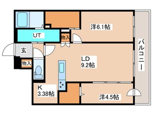 アルファスクエア北12西３の物件間取画像